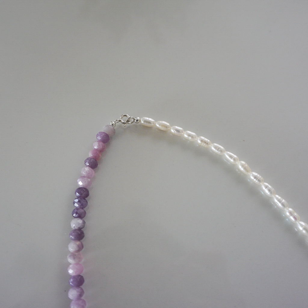 Two Toned Lepidolite Necklace