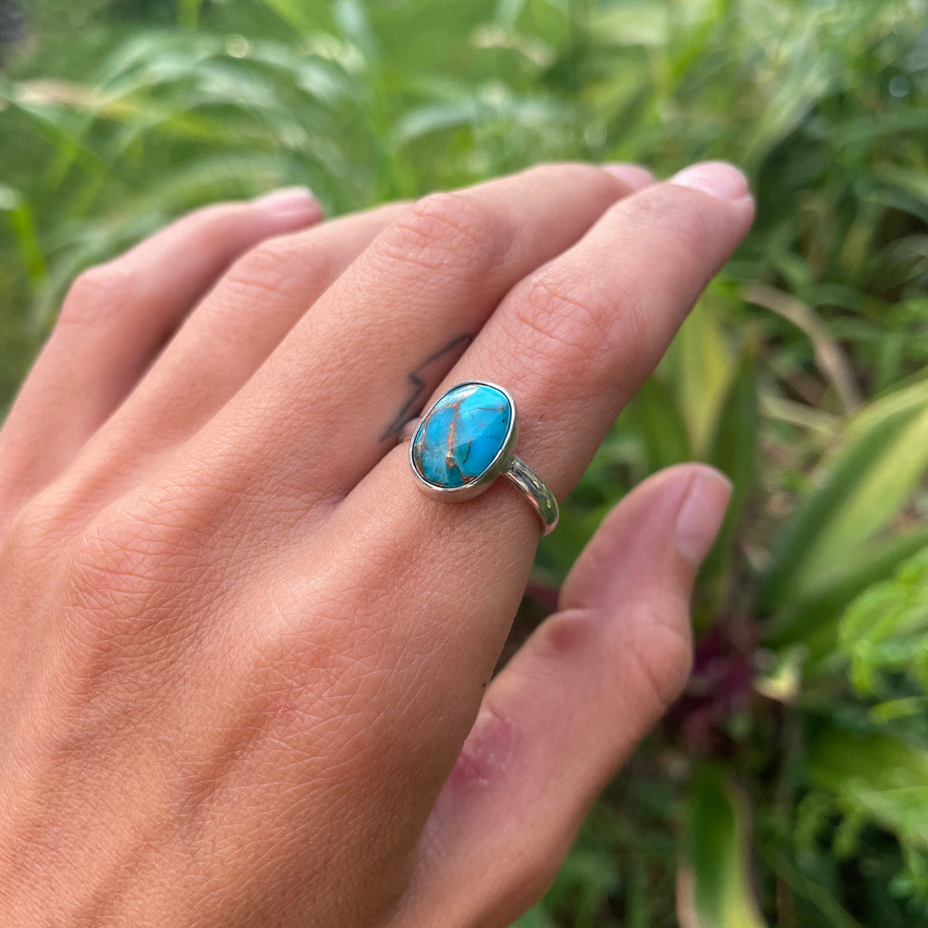Blue Mojave Ring (Size 6½)